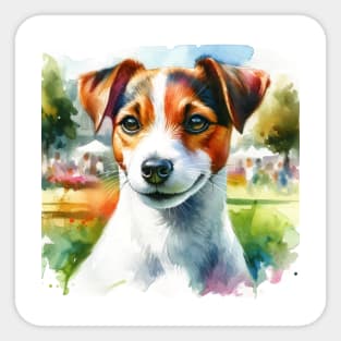 Watercolor Puppies Jack Russell Terrier - Cute Puppy Sticker